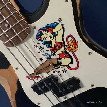 Squier Affinity P Bass — “Rock-A-Billy Chutie” Gig Bag • Flatwounds •