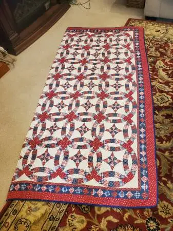 Vintage edge of bed quilt
