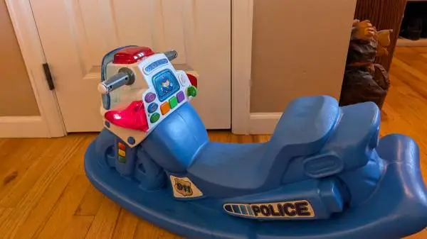 Little Tikes Police Motorcycle Rocker Cycle Sounds Ride On Toy Blue