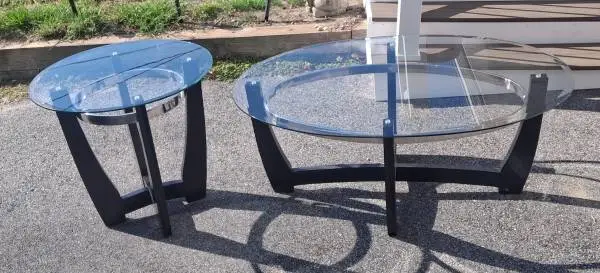 Coffee Table & End Stand. Glass Top