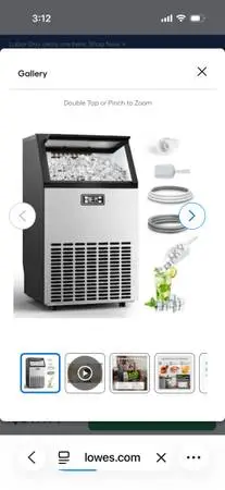 New ice maker 100 lbs SIMZLIFE 100lbs/24H Commercial Full Size Cubes Ice Maker M