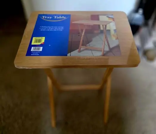 Brand New Natural Wood Tray Table