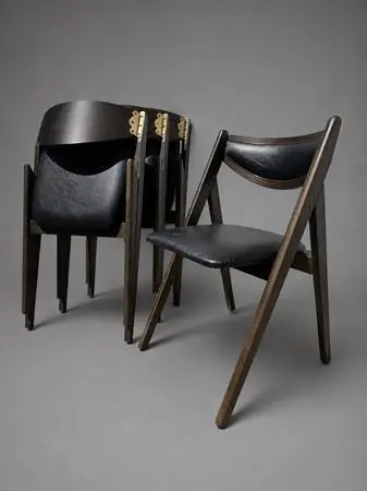 Mid Century Modern Folding Chairs by Stakmore