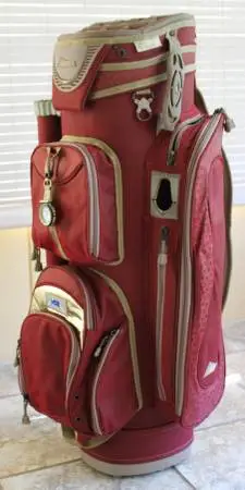 Datrek Red & Gold Cart Golf Bag w/ Cooler Pocket