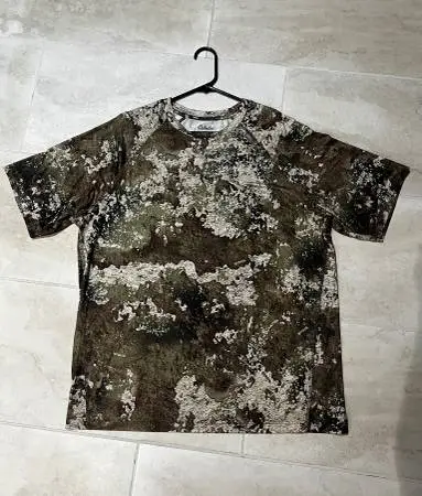 Cabelas Strata Camo ss Shirt Mens L