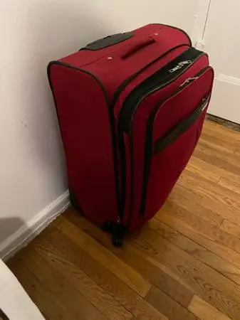 Samsonite Red Large Luggage Travel Case Airplane Checked Baggage Bag