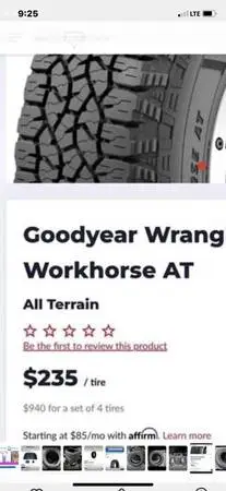 NIB set 4 245-75-17 workhorse 10ply ERated