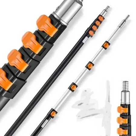 Extension pole 30 feet with duster and rake attachments NEW
