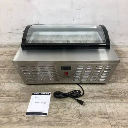 KoolMore 32 4-Pan Countertop Ice Cream Display Freezer