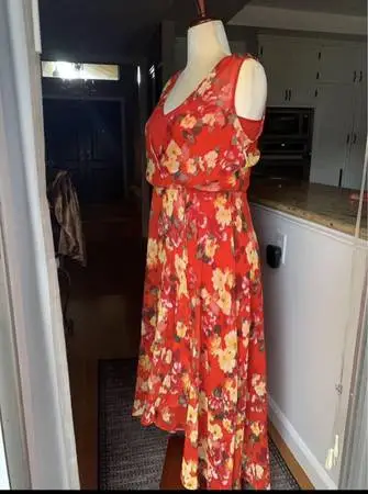 Dress by Calvin Kline, wore it for a wedding, size 10 from Macy’s