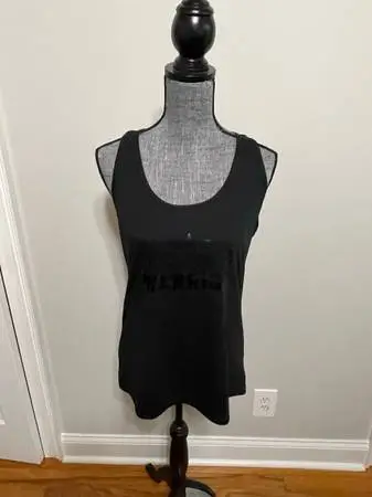 Women’s Tank Top “Workout Warrior” BLACK (SIZE: LARGE) — BRAND NEW!