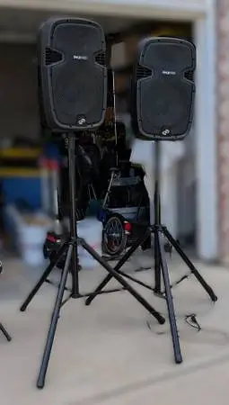 Pyle 12 2-Way Self-Contained PA System With Wireless Microphones and