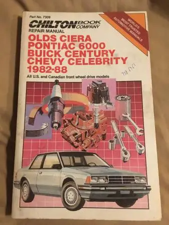 Olds Ciera Pontiac 6000 Buick Century Chevy Celebrity shop manual
