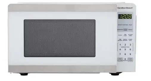 Hamilton Beach 900 watt/0.9 cubic ft white countertop microwave