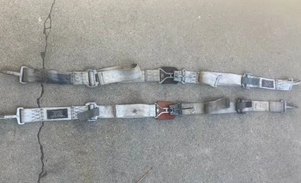 Old airplane lap belts