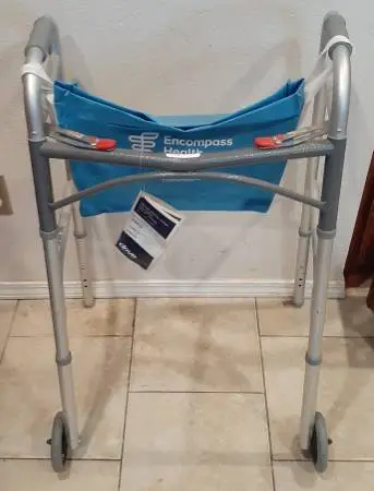 Drive 2-Wheel Drive Adjustable Aluminum Folding Walker NEW