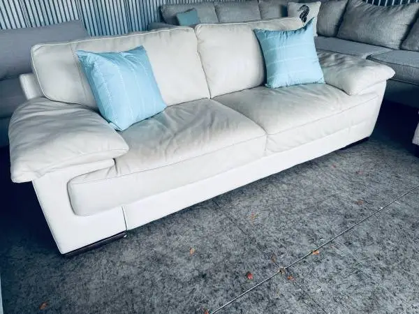 Luxurious Upscale Natuzzi Italian Leather Coastal Sofa