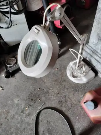 Vintage luxor industrial magnifying desk lamp
