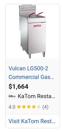Vulcan LG500-2 Commercial Propane Gas Deep Fryer