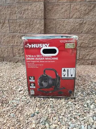 Husky 5/16 x 50 ft Cable Drum Auger Machine