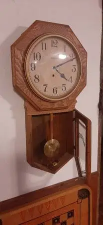 Regulator Ingrahm Octagon Schoolhouse Wall Clock