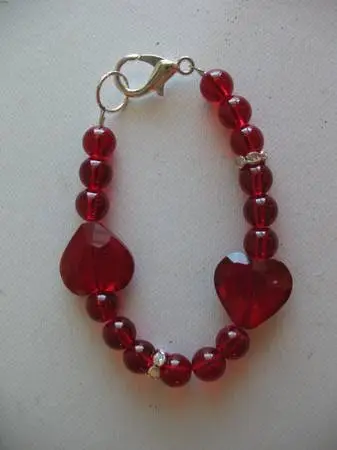 Artisan made Red heart bracelet $5