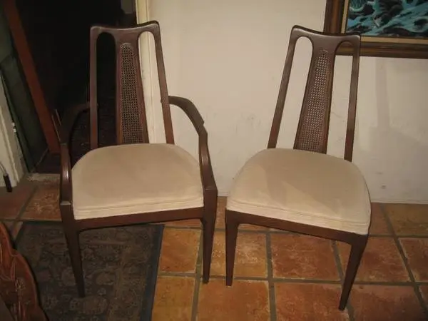Vintage MCM Set of two Cane Back Dining Chairs by White Furniture