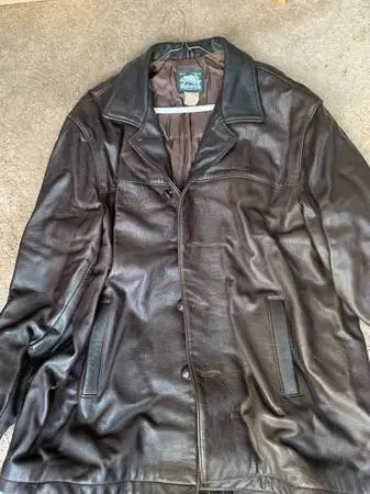 Rare Roots Male 100% Leather Jacket XXXL For Sale $100.00