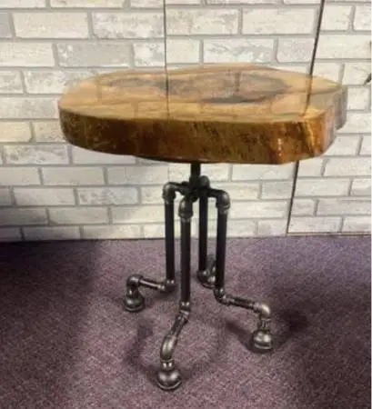 Handcrafted Wooden Harley Side Table