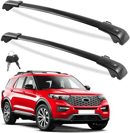 KINGGERI LOCKABLE 260LBS ROOF RACK CROSS BARS FOR FORD EXPLORER 2020-2
