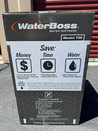 WATERBOSS COMPACT WATER SOFTENER BRAND NEW NEVER OPENED 8YR WARRANTY