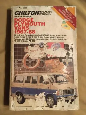 1967-88 Dodge Plymouth Vans Repair Manual