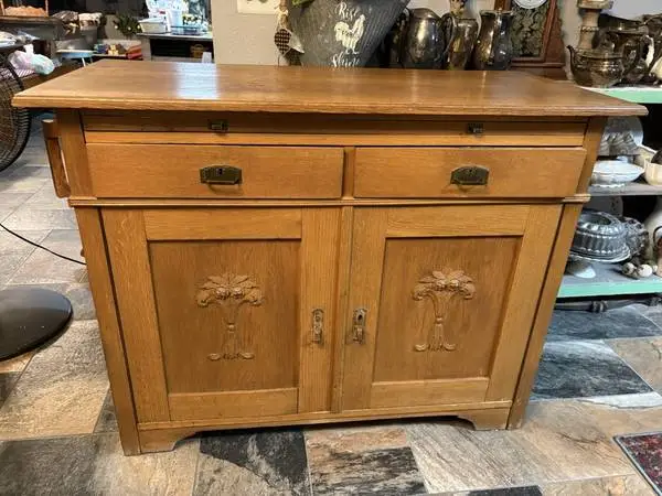 Antique Sideboard Buffet Cabinet early 1900s