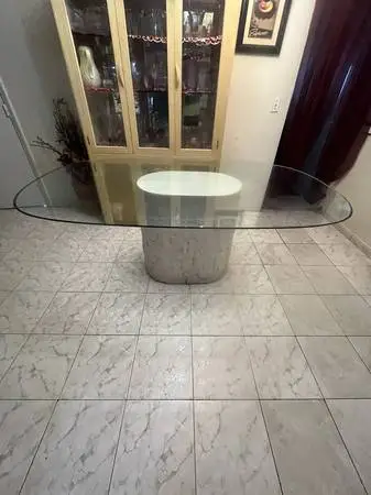 Glass‑Top Dining Table