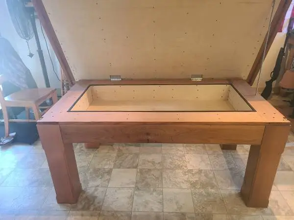 large redwood/cedar table