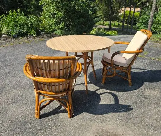 Rattan table and chairs