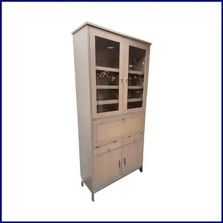 Room & Board Linear Collection Bespoke Cabinet With Secretary