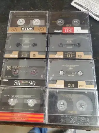 Type 2 recycled blank cassette tapes