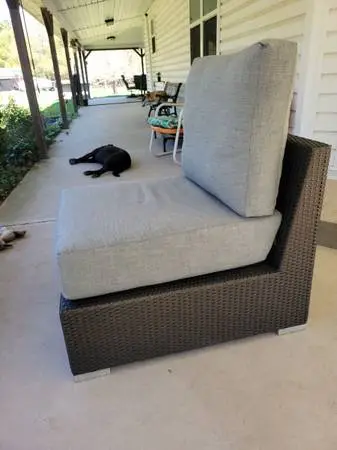 Duxbury coastal teak armless lounge chair