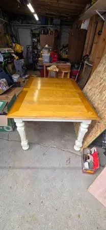 Solid wood dining room table