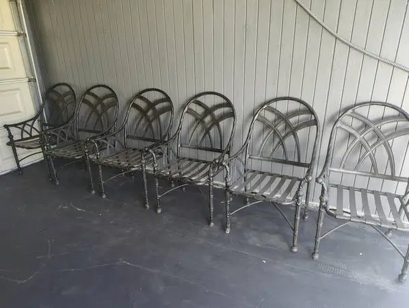 6 Outdoor patio Gothic garden chairs