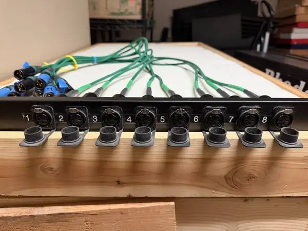Custom 8-Channel XLR Rackmount Panel – Neutrik / Mogami