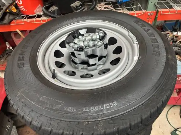 New truck tires and wheels