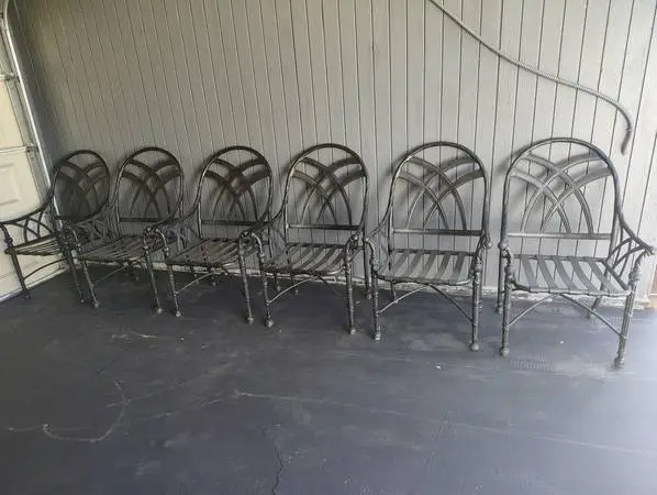 6 Outdoor patio Gothic garden chairs