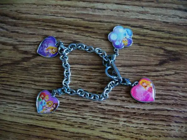 Disney Princess Bracelet with 4 Removable Charms