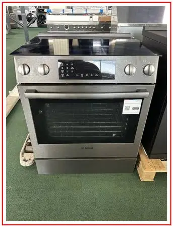 Bosch 800 Series 30″ Black Stainless Steel Slide In Electric Range