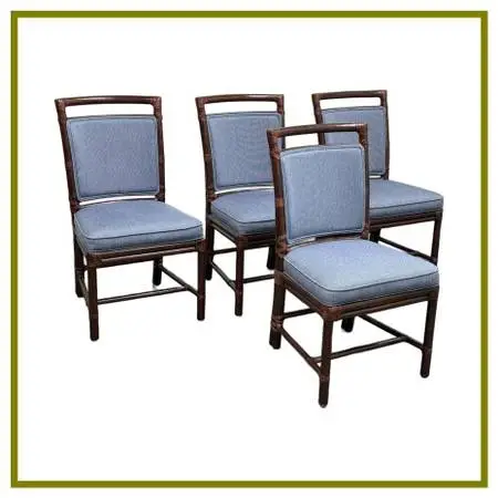 Orlando Diaz-azcuy For Mcguire Furniture Target Back Upholstered Chair