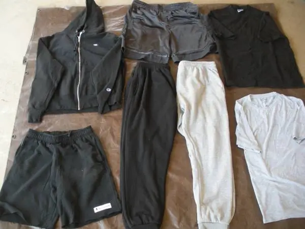 Hoodie, pants, shorts etc