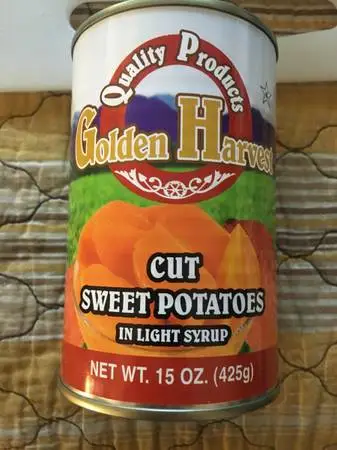 Cut sweet potatoes 🍠 in a can Golden Harvest