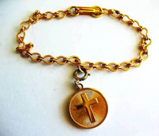 Christian Charm Bracelet with Cross Charm